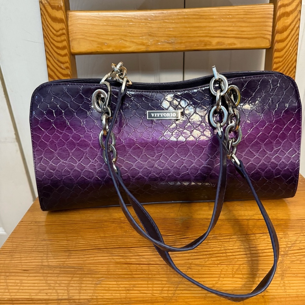 Vittorio Vintage Y2K Purple Snake print Bag